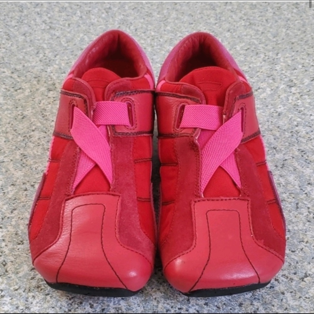 Diesel Bellatrix Red Suede Leather Sneakers Shoes